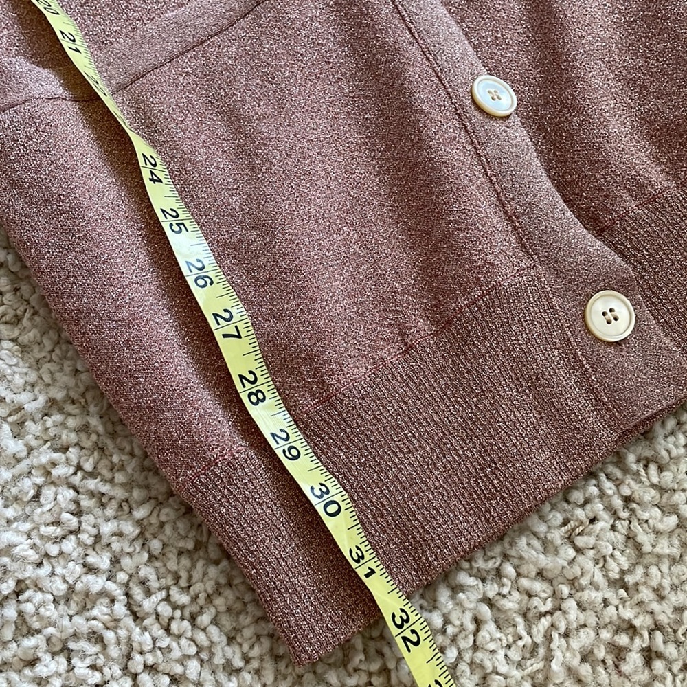 J.Crew Collection pretty rose double knit lurex cardigan - Picture 13 of 16